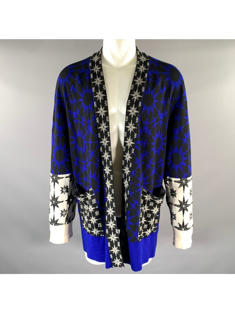 HAIDER ACKERMANN Size XXS Blue Black Cardigan